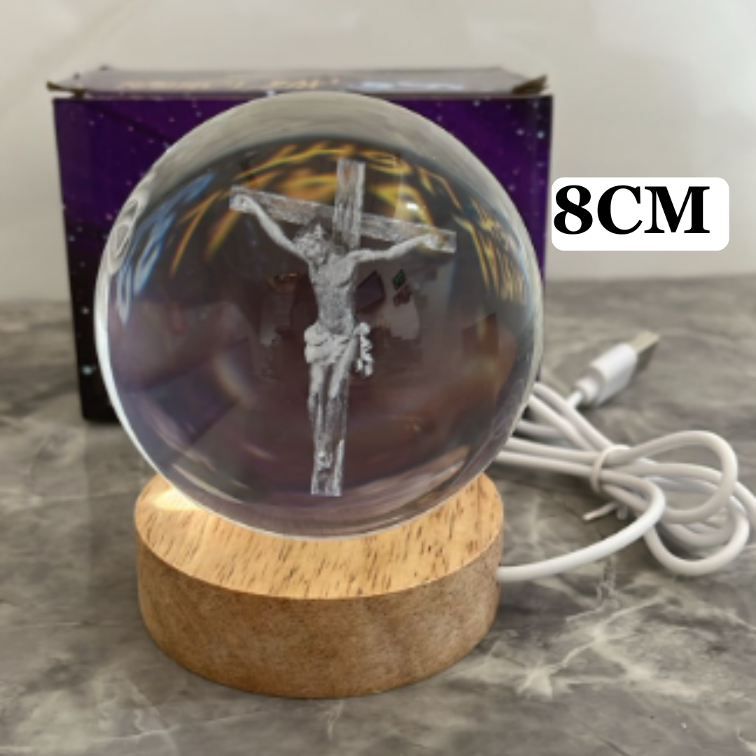 Lámpara 3D Jesús en la Cruz: Siente la presencia de Jesús. Perfecta para oración y conexión espiritual.