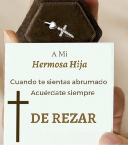 Anillo de oración ajustable / A mí Hija Hermosa. Cuando te sientas abrumado acuérdate siempre de rezar.