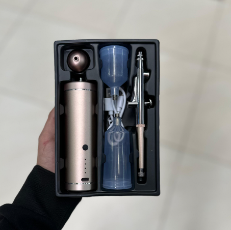 Kit De Aerografo Inalámbrico Multiusos: Uñas, Maquillaje, Pastelería y Más. COLOR NEGRO